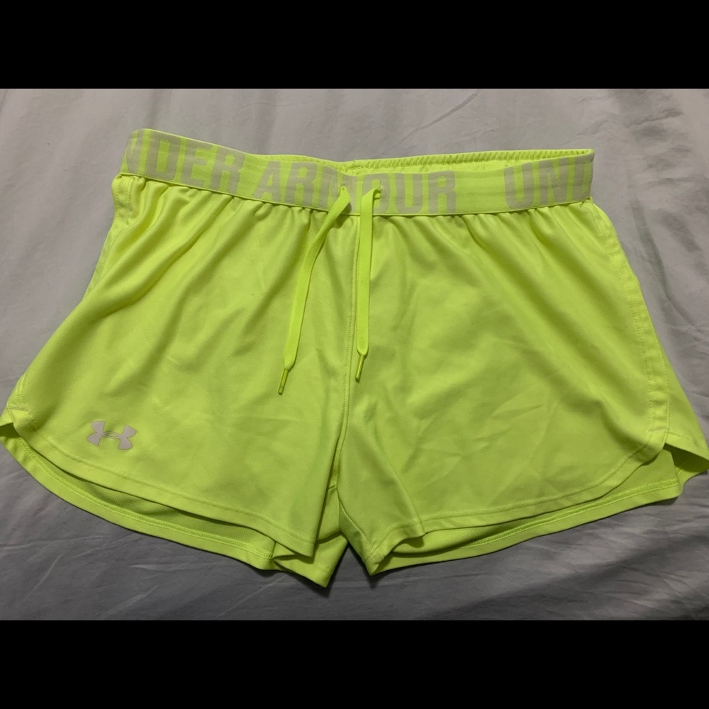 Highlighter yellow shorts